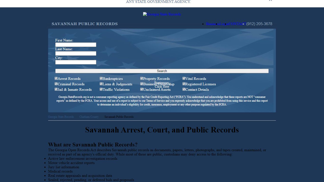 Savannah Arrest and Public Records | Georgia.StateRecords.org